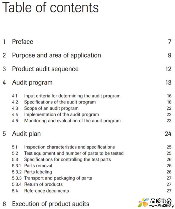 VDA 6.5 Product Audit 3rd 2020 Table of contents.JPG