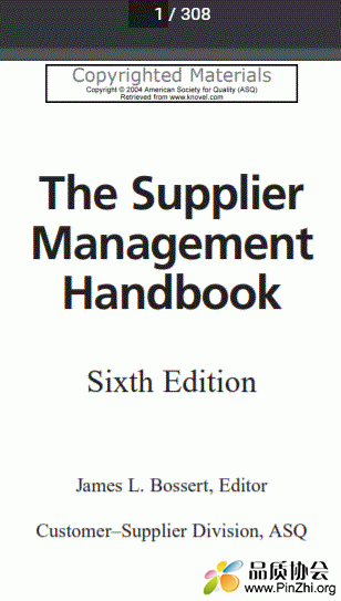 《The Supplier Management Handbook》 Sixth Edition