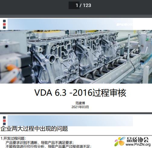 VDA 6.3 -2016过程审核