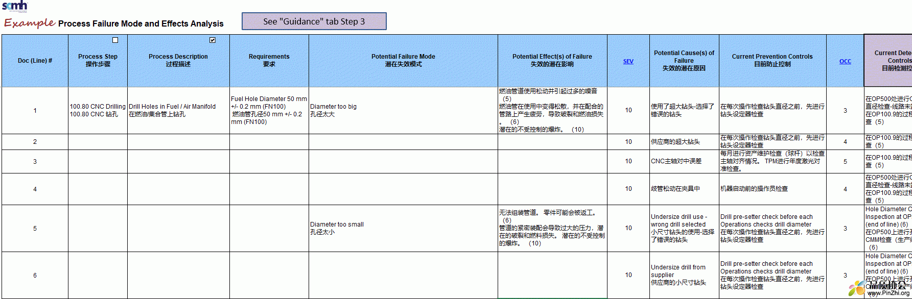 德企PFMEA 表格，中文版