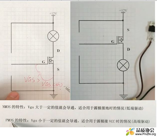 简图看NMOS和PMOS的应用电路区别