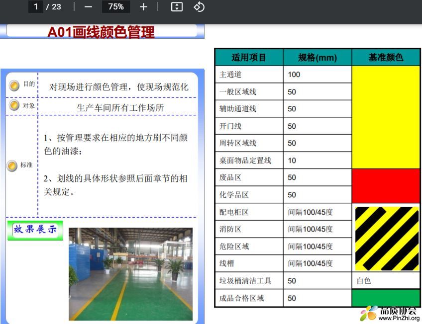 车间画线标准规范