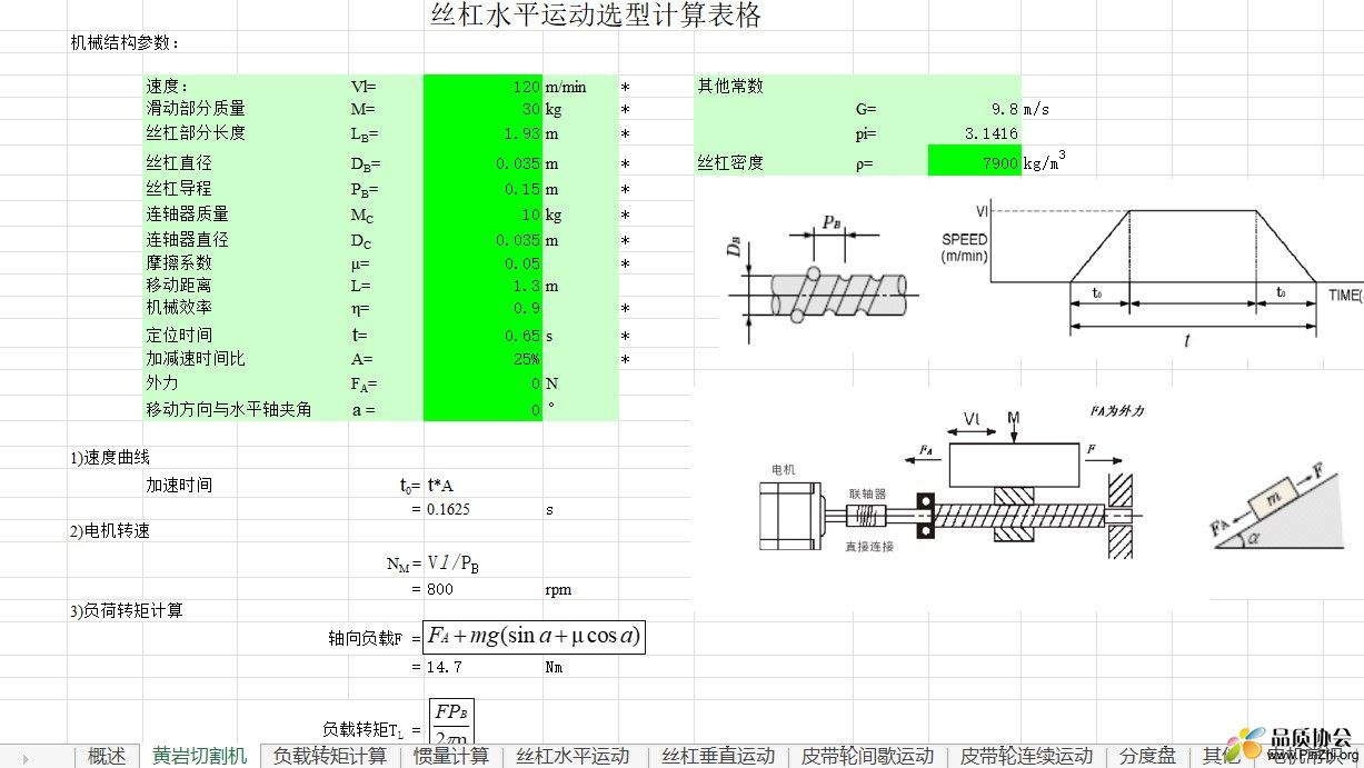 丝杠水平运动 