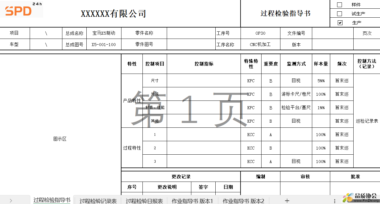 过程检验指导书