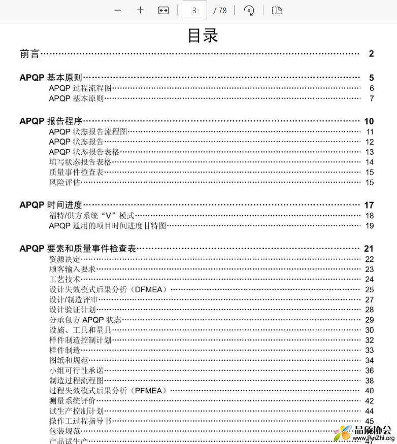 APQP第三版_2001年福特版本