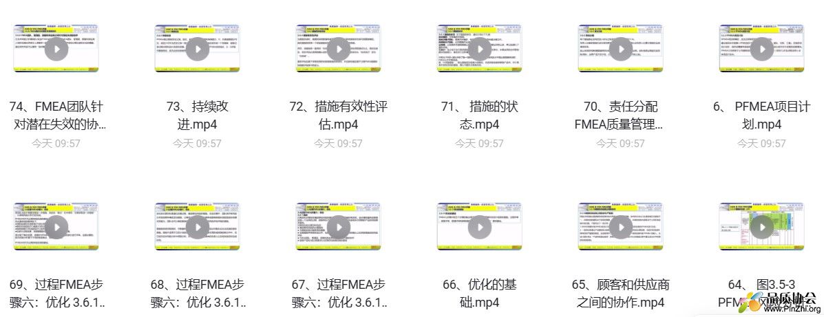 新版的PFMEA培训视频