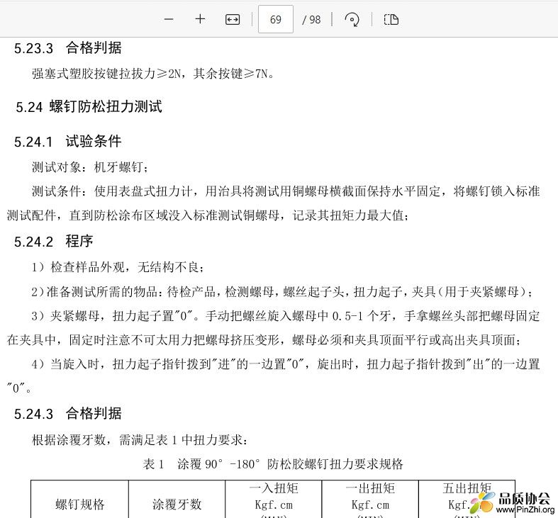 螺钉防松扭力测试