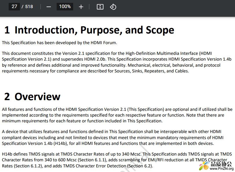 HDMI specification 2.1